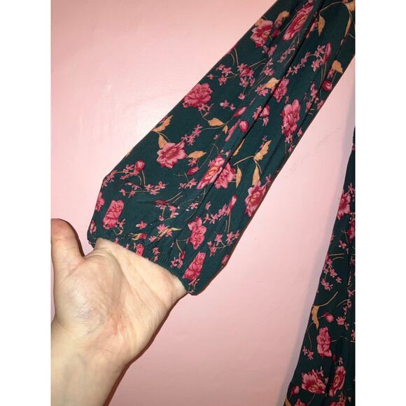 Free People Flower Fields Floral Button Front Ruffle Mini Dress Size Small - Picture 2 of 11